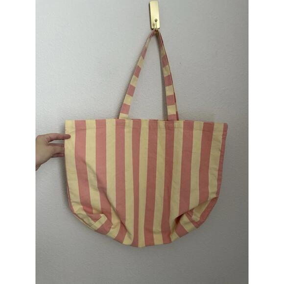 Sézane Canvas Striped Cotton Canvas Contemporary Texas Tote Bag - Picture 5 of 5